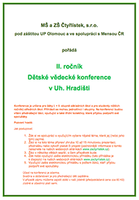 2. dětská vědecká konference v Uherském Hradišti