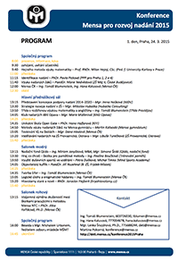 konference Mensa pro rozvoj nadání - březen 2015