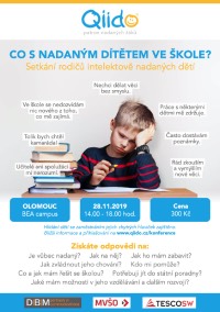 Setkání rodičů intelektově nadaných dětí: Co s nadaným dítětem ve škole? (listopad 2019