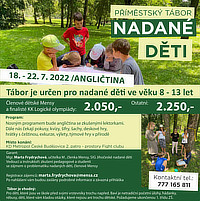 příměstský tábor pro nadané děti (České Budějovice, 18.–22. 7. 2022)