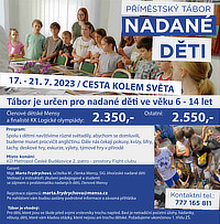 příměstský tábor pro nadané děti (České Budějovice, 10.–14. 7. 2023)
