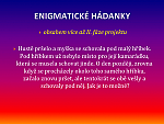 Enigmatické hádanky: jeden z principů NTC učení (ukázka z prezentace)