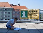 Závěrečné šifrování na střešní terase knihovny (KND Oříšek, Děčín)