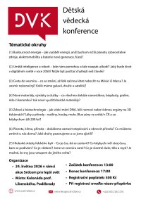 Dětská vědecká konference 2026 - Tematické okruhy